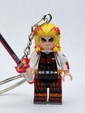 Demon Slayer Kyojuro Rengoku Custom Minifigure Keychain